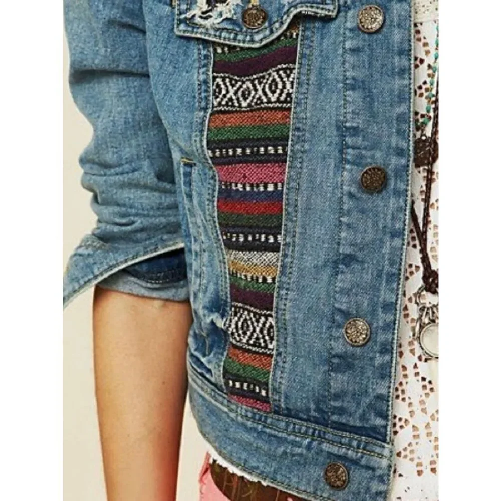 NEW Free People Women’s 0 Baja Denim Jacket - Picture 3 of 16